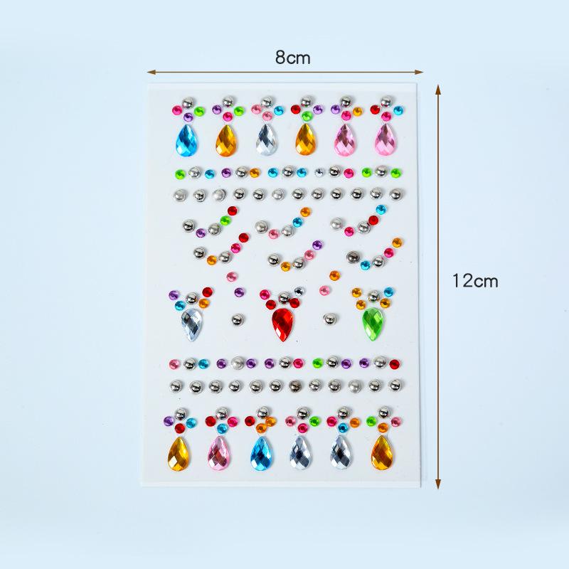 WowOh Customizable Acrylic Pearl Rhinestone Stickers - 260pcs for DIY Decoration