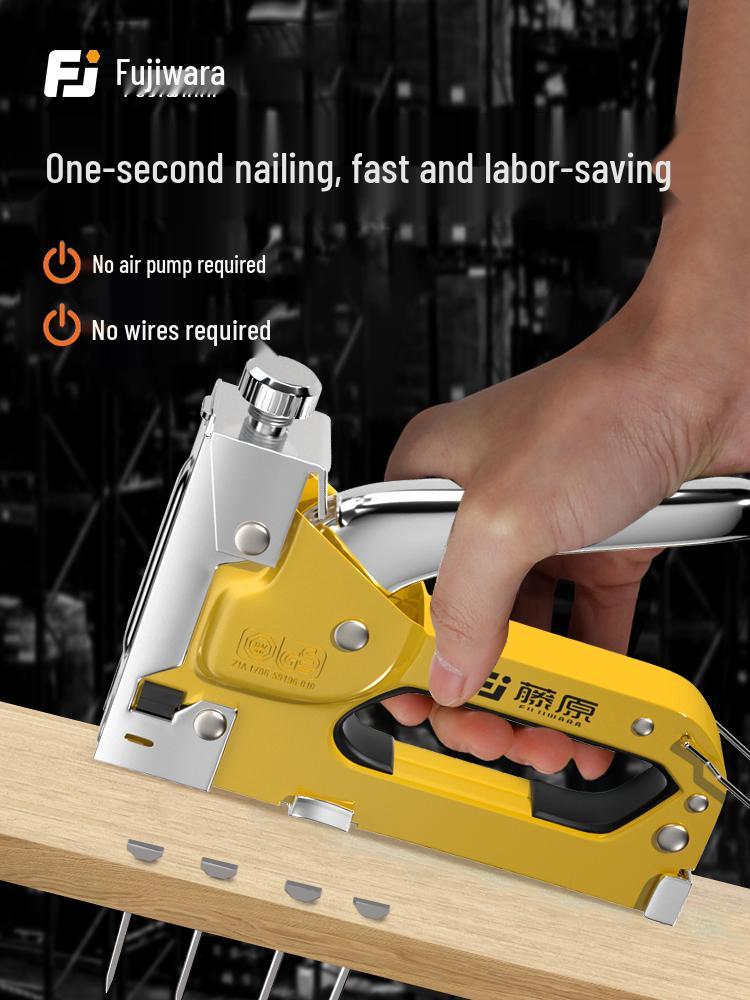 Fujiwara Manual & Pneumatic Nail Gun for Woodworking and Bookbinding