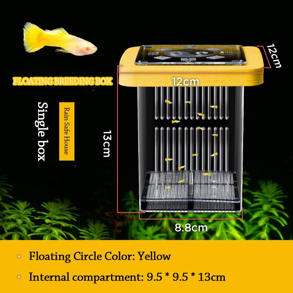Transparent Fish Breeder Box Clear Frame Floating Hatching Box Aquarium Hatchery Accessory
