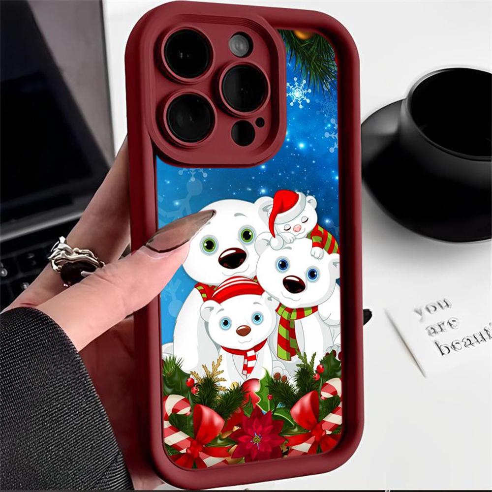 Ae110 Merry Christmas Phone Cases for Samsung A54 A14 A05s A55 A53 A15 S23 S24 Ultra S25 Plus A35 S20 FE A25 Angel Eye Ladder Protective Cover