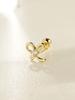 Minimalpiercing 14K Sprout Ribbon Piercing Earrings