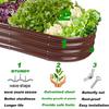 Outdoor 6.5ft Oval Raised Garden Bed with GRS Certified Galvanized Metal Planter Box Rot-Resistant Recycled Eco-Friendly Materi