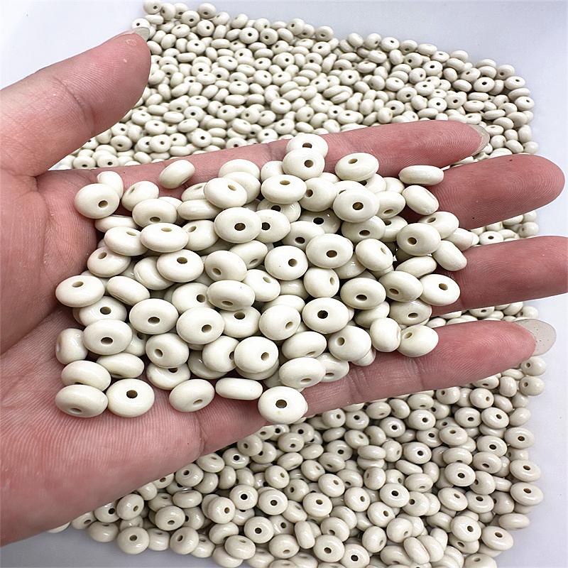 50pcs 8mm Acrylic Colored Flat Round Abacus Beads DIY Handmade Beads Accessories Spacer Beads Material Jewelry Accessories