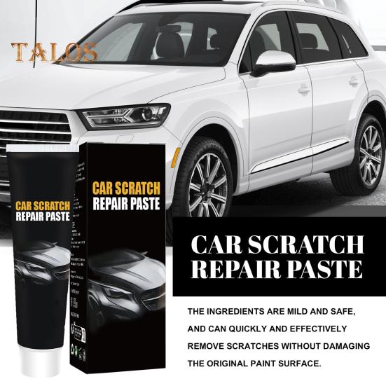 Crème de réparation des rayures de voiture 120 ml, cire de polissage pour réparation des rayures de peinture automobile, remplissage des rayures profondes pour véhicules, kit de suppression des rayures de voiture avec éponge et