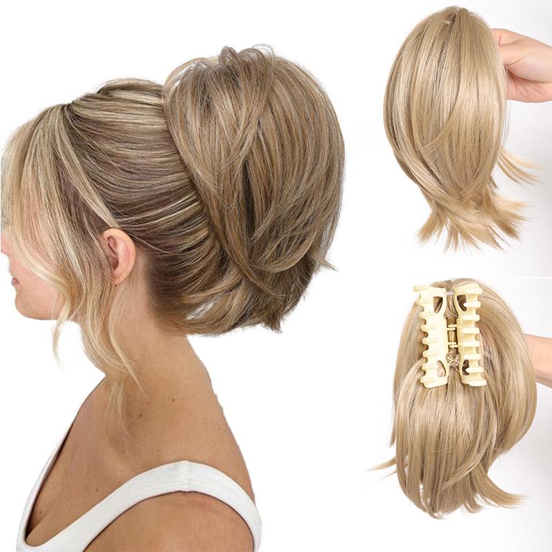 

Синтетический клип, прямые волосы, круг, конский хвост, парик для женщин, конский хвост, короткие вьющиеся волосы, наращивание хвоста. Доступны различные цвета.