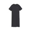MLB Basic Boston Red Sox Solid Long Side Slit Short Sleeve Dress Women dresses 3FOPB0163-43CGD