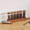 Coffee Bean Sorting Test Tube Glass Display Rack To Store Coffee Beans for Coffee Shop Space-Saving Display