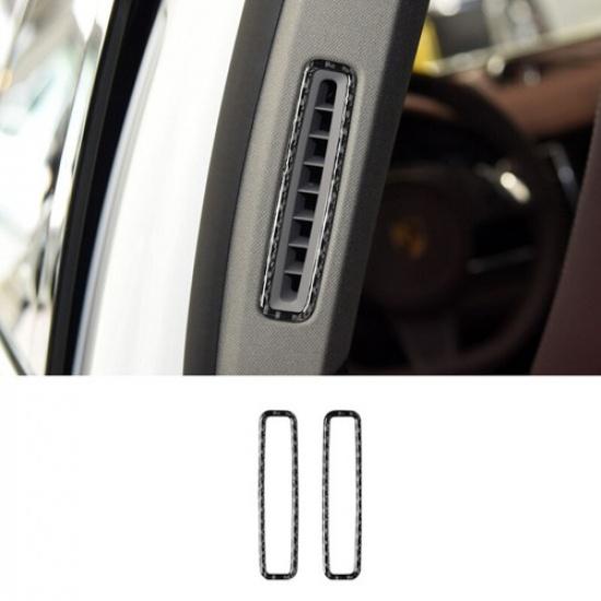 Carbon Fiber B-pillar Air Vent Outlet Cover Trim For Porsche Panamera 2010-2016