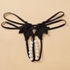 Double Row Pearl Thong - Women's Low Waist Plus Size Bikini Lingerie