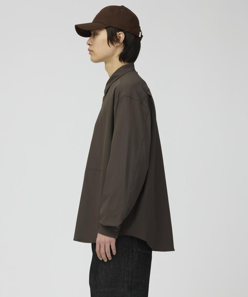 Snow Peak Stretch Dark Size S Water-Repellent Shirt, Brown