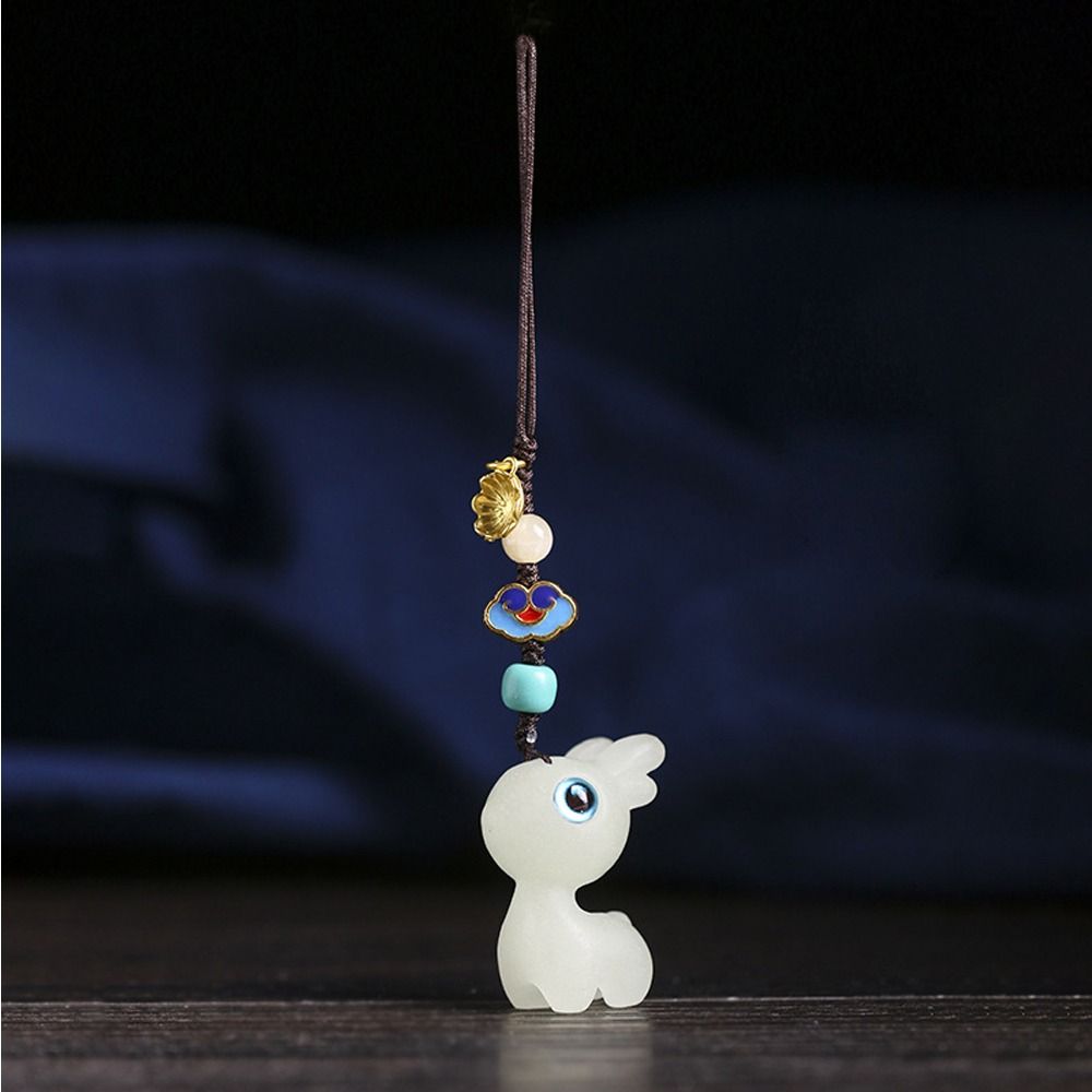 Rope Hanging Ornament Luminous Stone Car Key Chain Chinese Style Key Chain Key Ring Bag Pendant