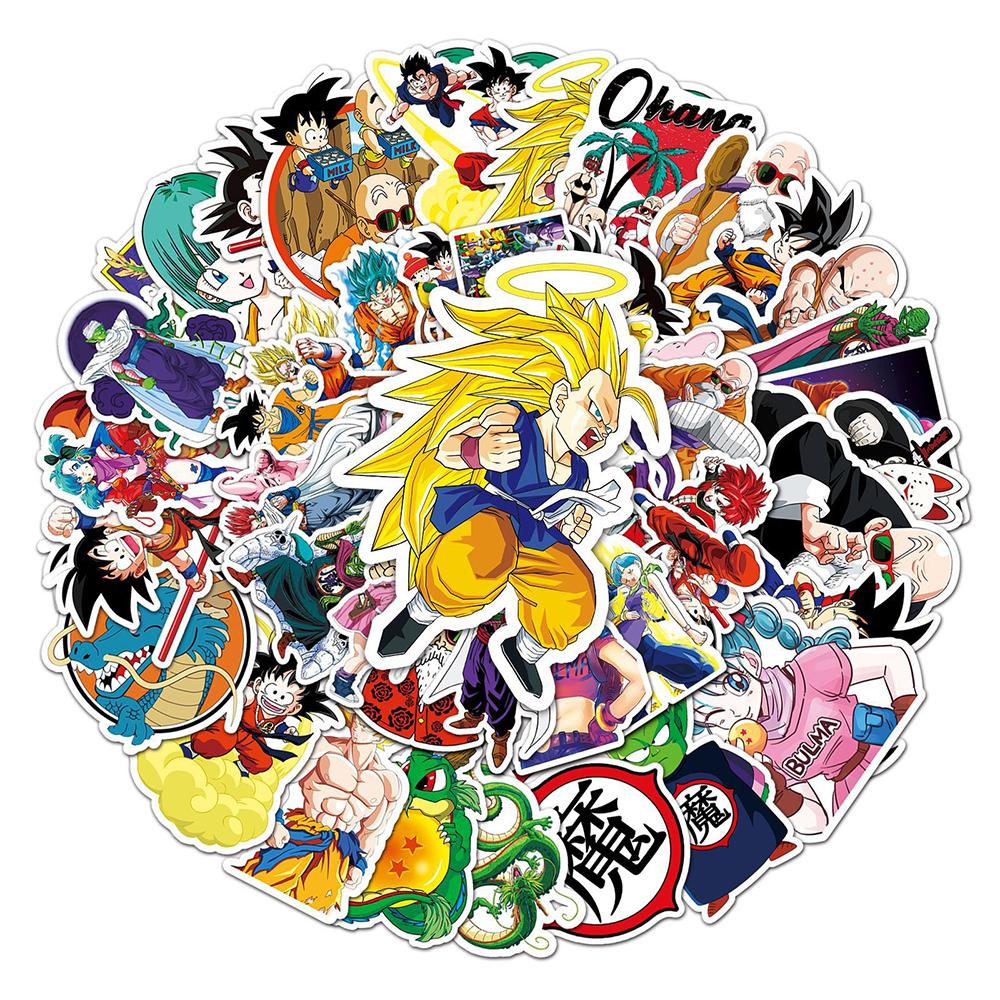 10/30/50pcs Japanese Anime Dragon Ball Stickers Cartoon Son Goku Decals DIY Stationery Laptop Phone Cool Manga Graffiti Sticker