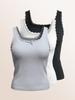 Lace Camis Women Solid Color V Neck Crop Tops Fashion Bow Tube Top Female Sleeveless Camisole