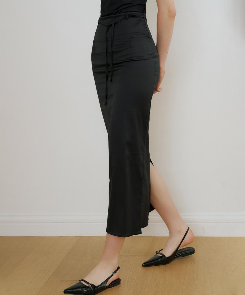 Riorg Ce Satin String Skirt Black