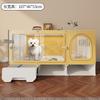 Villa per Cani Piccoli con Toilette Gabbia Trasparente Panoramica per Animali Domestici Suite Monostanza Casa per Animali Domestici Spaziosa Separazione Sistema di Canile per Cani