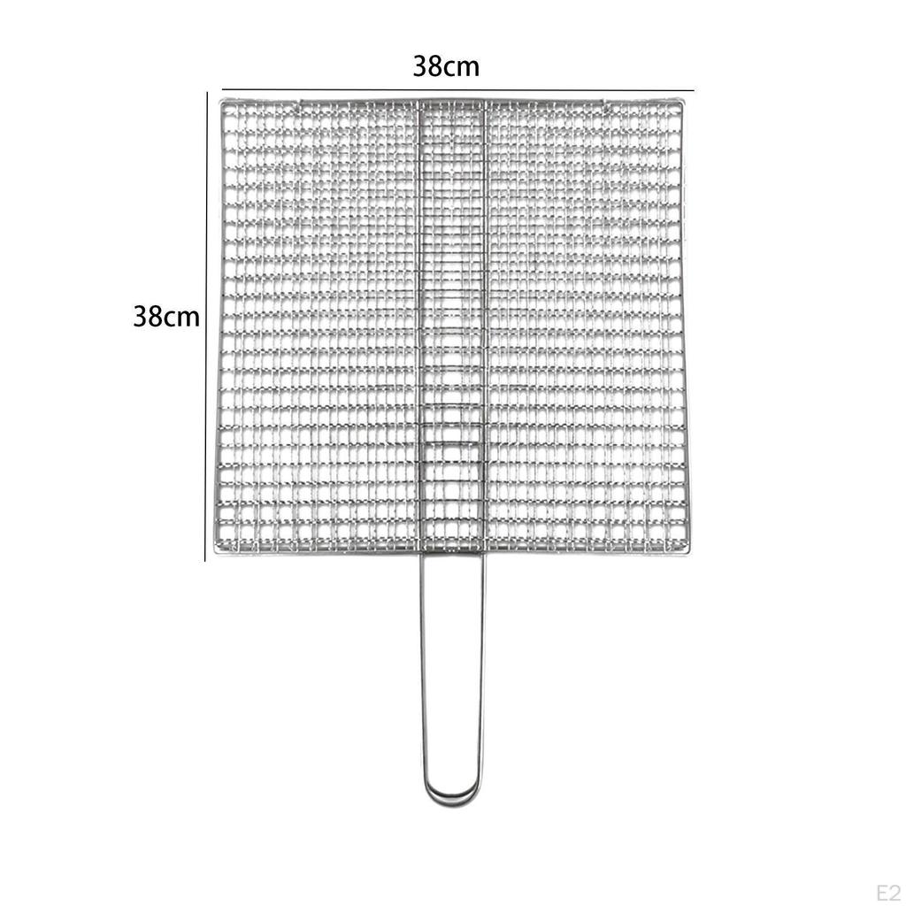 Basket for Vegetables, BBQ Clamps, Party Stainless Steel Outdoor Grilling, Steak, Fish, Grill