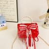 New Childrens Stylish Year Bag Adorable Pearl Chain Shoulder Crossbody Bag Girls For