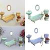 1:12 MINI Set Miniatură Baie Păpușă Mobilier Mini Ceramică Simulare Cadă Oglindă Lavabo Decor Casă de Păpuși