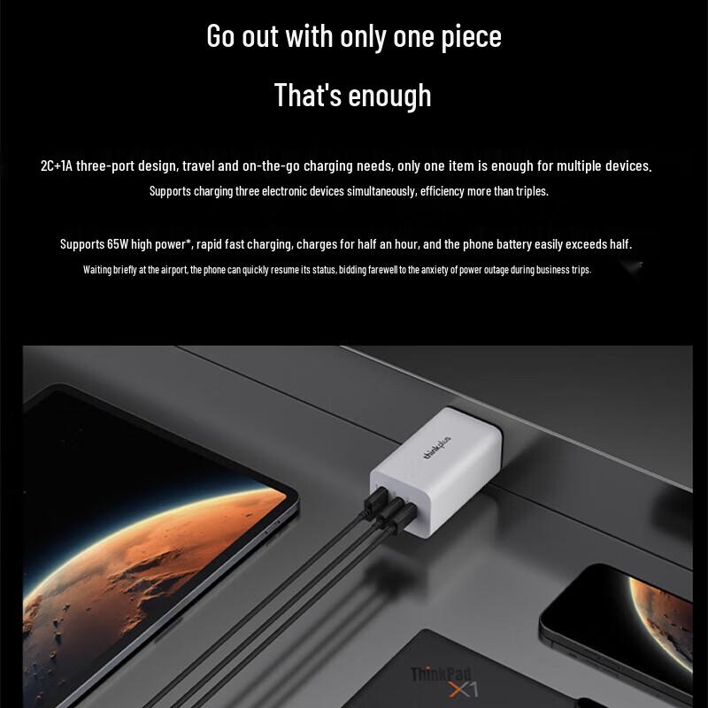 ThinkPlus Lenovo GaN USB-C Laptop Charger