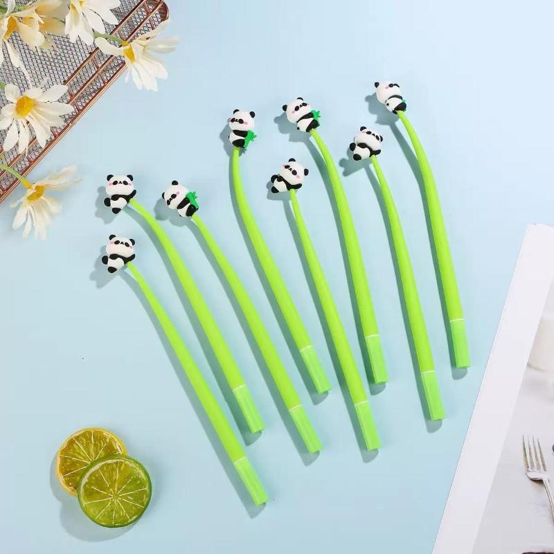 Cute Panda Shake Gel Pen Creative Kawai Stationery Student Soft High Looking Office School Supplies Signature Wholesale Lovely