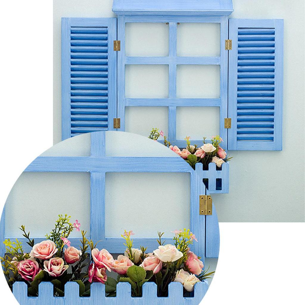 Vintage Rustic Style Window Frames Farmhouse Wall Decoration Hanging Window Frame Home Decor Corridor Living Room Bedroom Art Ornament Picture Frames