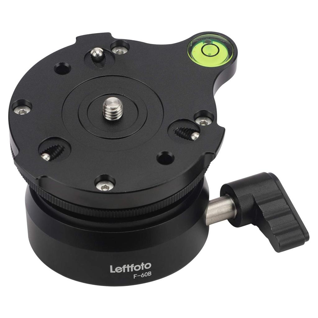 Tripod Leveling Base Half Ball Tilt Up and Down Quickly 15 Degree for Canon Nikon and Other DSLR Cameras Tripod Monopod with Offset Bubble Level