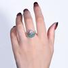 Elegant Silver Color Fashion Rings For Women Exquisite Water Drop Inlaid Zircon Stones Wedding Rings Set Engagement Jewelry