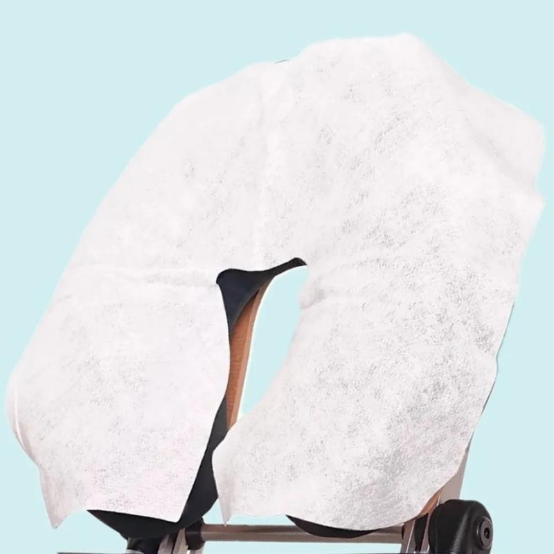 100pcs Disposable Pillow Cover U Shaped Face Pillow Face Towel Massage Bed Hole Lightweight Breathable Face Cushion