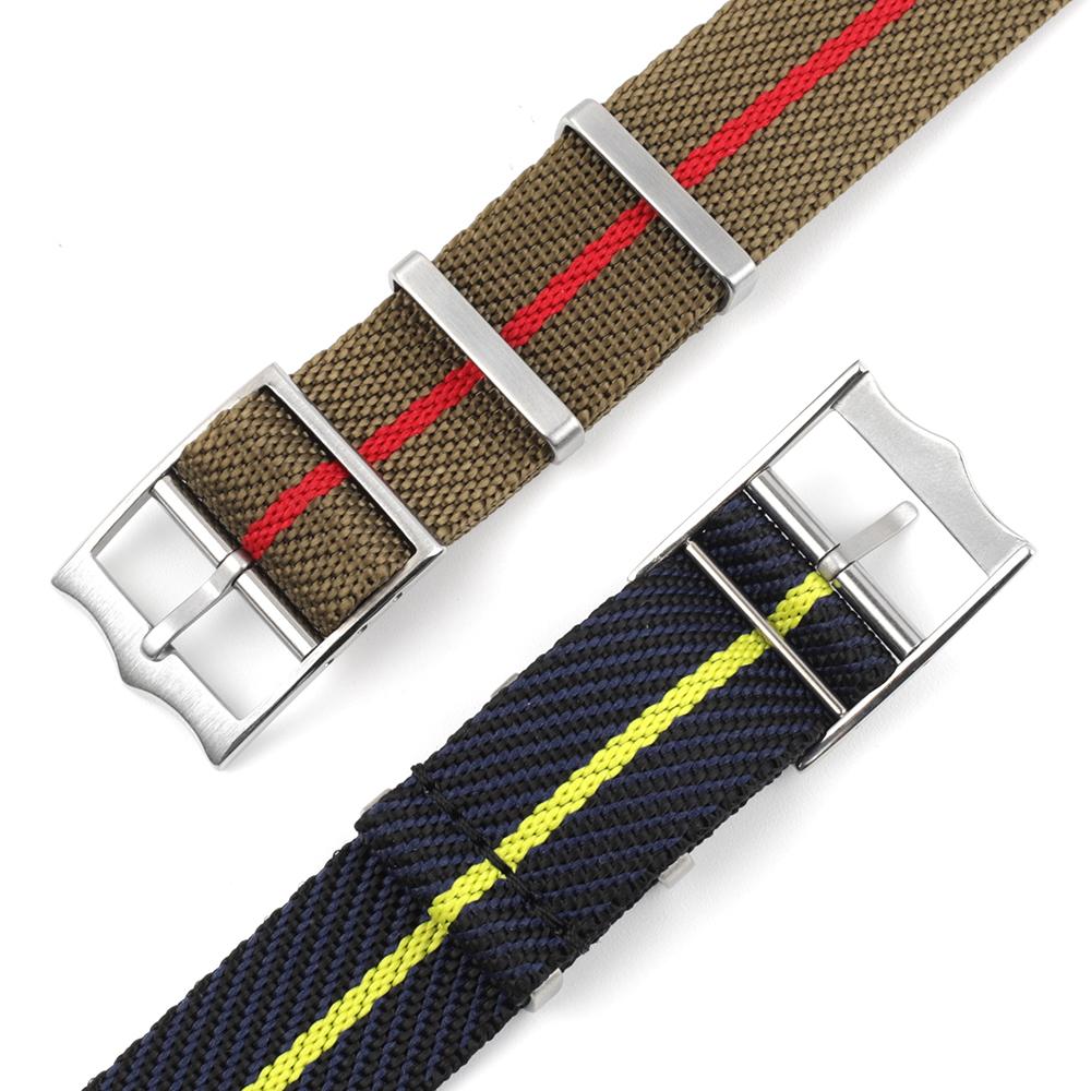 Cinturino Orologio con Cinghie Lunghe 20mm 22mm Tela di Nylon Impermeabile Cinturino Orologio Sportivo di Alta Qualità Cinturino di Ricambio con Fibbia in Acciaio