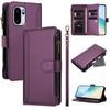 Business Magnetischer Reißverschluss Klapphülle für Oneplus 15 15T 15R 13 13T 13R 12 12R 11 11R 10T 10R 9 Pro 9R 8T Leder Buch Brieftasche Hülle