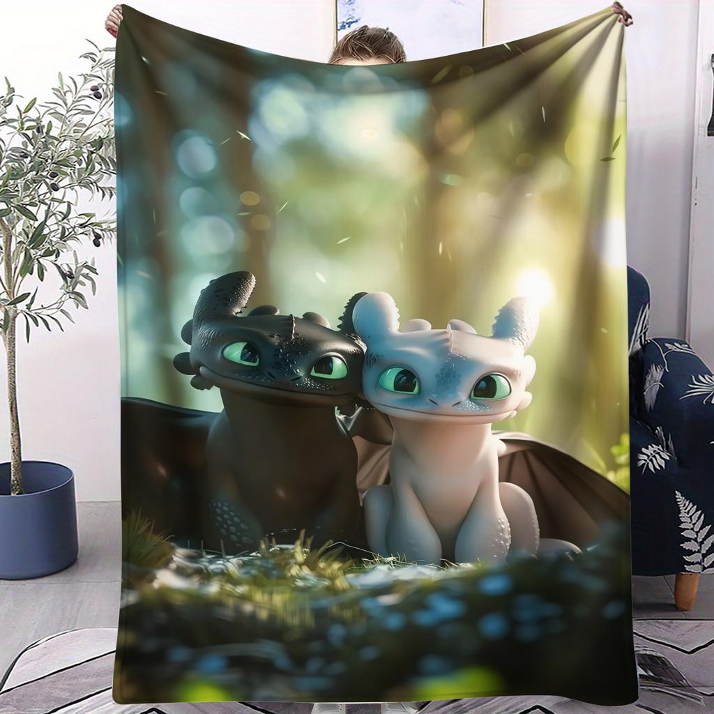 How To Train Your Dragon Small Cover Blanket All Season Soft Comfortable For Bed Bedroom Dorm Sofa Lunch Camping Anime Fan Gift