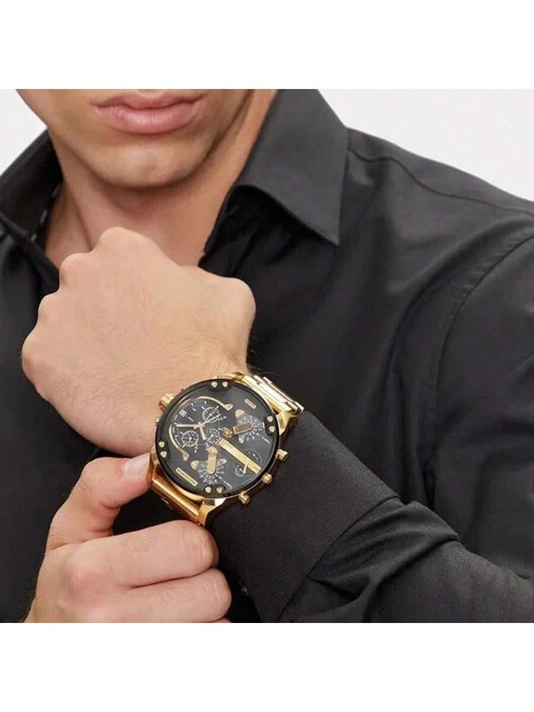 Diesel Oversized 57mm Multi-Time Chronograph for Men – Statement Piece for Night Out, Streetwear & Travel – DZ7333