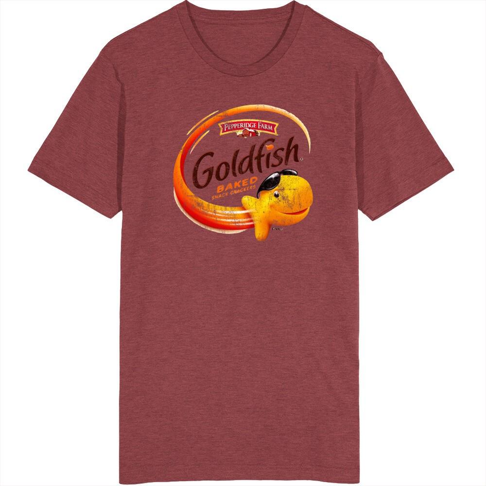 Goldfish Baked Snack Crackers Pepperidge Farm Distressed Logo Vintage T Shirt