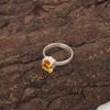 Natural Citrine Sterling Silver Anniversary New Stackable Promise Statement Ring RR-43-7