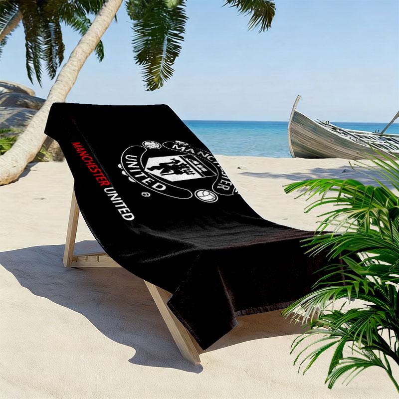 Toalla de Playa Estampada Man United, Toalla Grande Suave de Secado Rápido para Playa, Camping, Natación