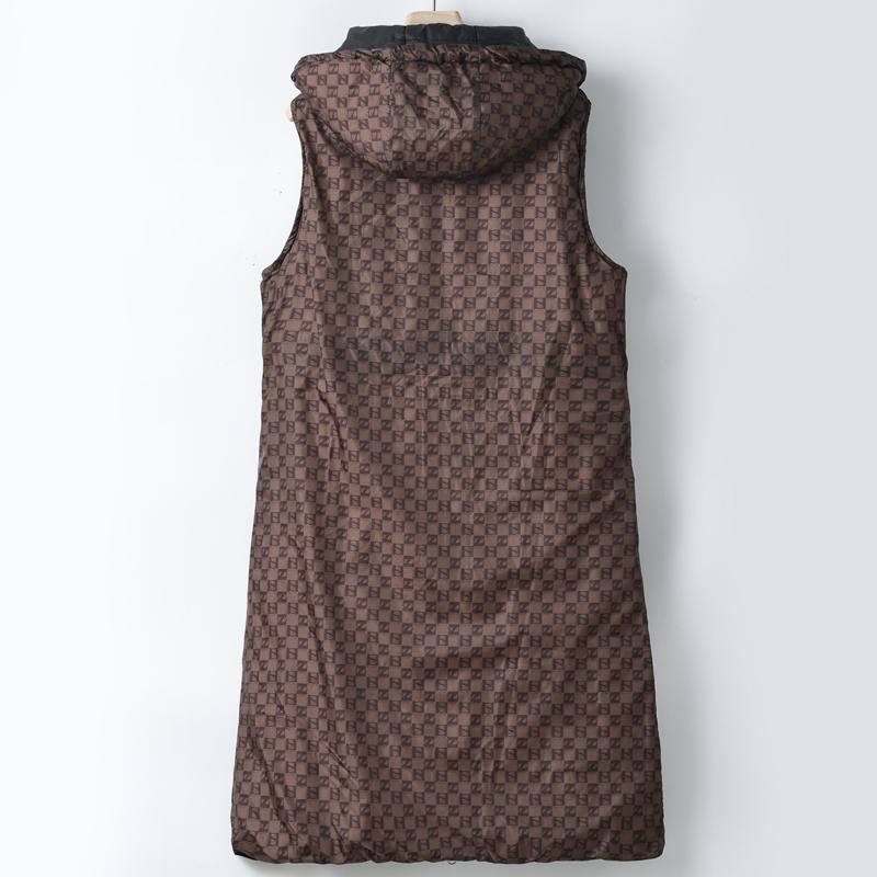 Fashion Warm Long Vest Woman Wear On Both Sides Sleeveless Parka Hooded Casual Thick Winter Women's Jackets