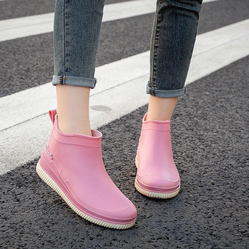 Women's Fashion Outdoor Anti Slip Lightweight Rain Shoes Rubber Shoes