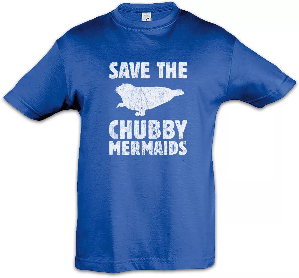 

Save The Chubby Mermaids Kids Boys T-Shirt Fun Walross Fatty Proud Mermaid 150