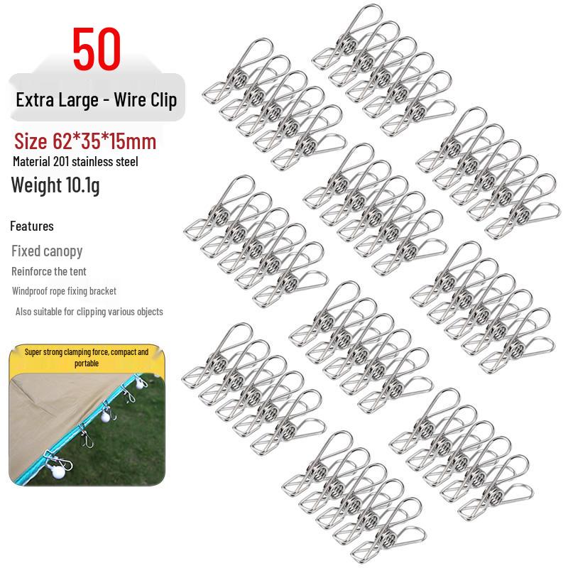 Multi-Use Tent & Awning Windproof Clips for String Lights & Camping Securement