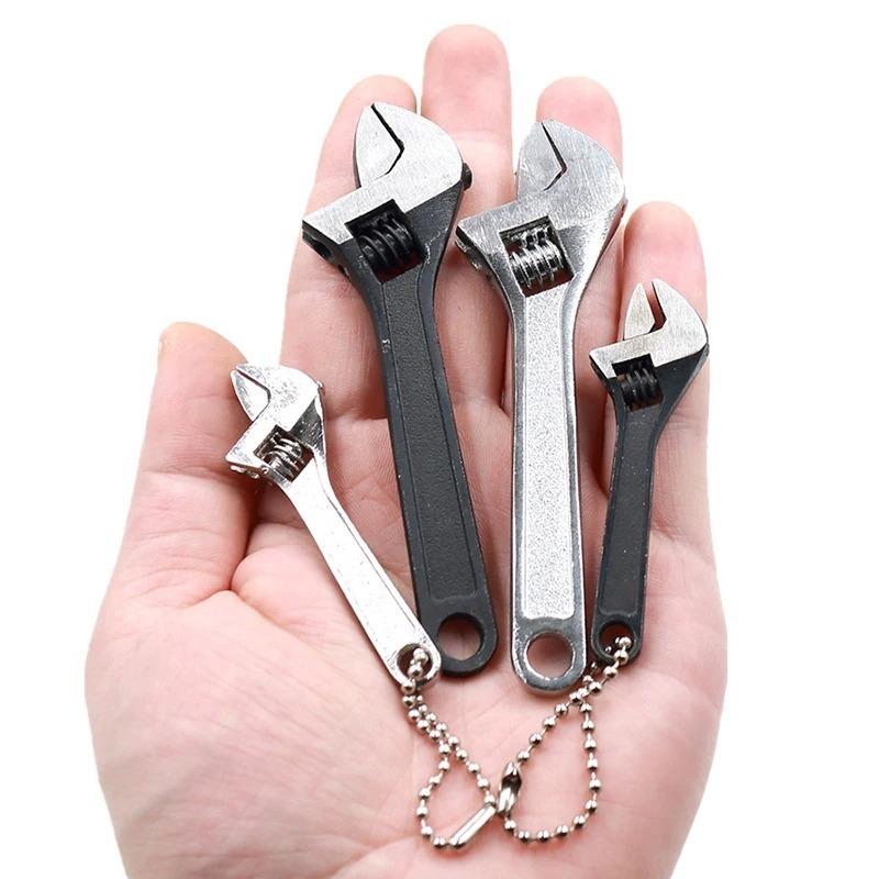 Mini 2.5/4 Inch Adjustable Spanner Open-End Wrench Tools Small Wrench Portable Key Tool Set Can Be Carried with You