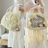 Nylon Cotton Doll Itabag Clear Badge Display Bag Casual Transparent Pocket Curtain Backpack  JK