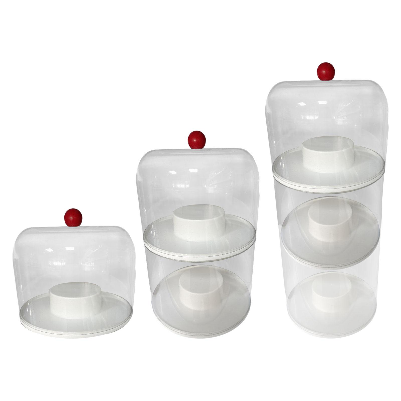 Clear Dolls Display Case Rotatable Dustproof Modern Practical Countertop 1 tier