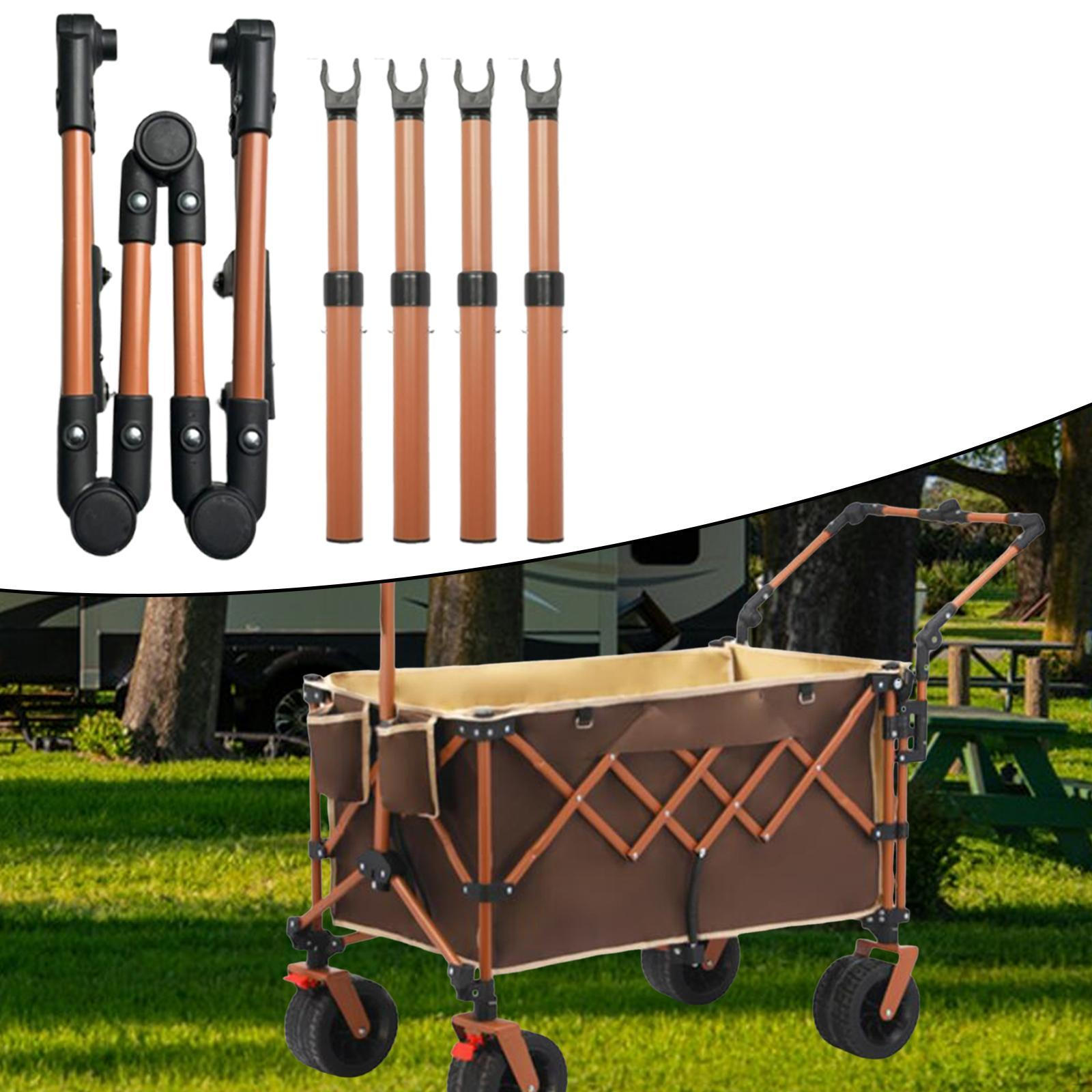 

Кемпинговая тележка с ручкой, складная, толкаемая, пляжная, аксессуары, замена, легко оранжевый