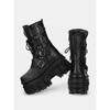 New Vintage Platform Men's and Women's Cool Sa Heavy Metal Locomotive Spanish Tide  Small Punk Knight Boots 10cm