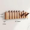 [Wall-Mounted Coat Rack] 1pc Natural Wood Wall-Mounted Coat Rack with Hooks -Piano-Shaped Accordion Design,Walnut Finish,Space-Saving Vertical Storage