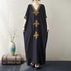 New Embroidered Solid Color Temperament Vacation Bohemian Extra Long Dresses