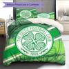 Ensemble de couette Celtic Football Club Housse de couette Taie d'oreiller Décoration de maison Cadeau d'anniversaire (1 housse de couette + 2 taies d'oreiller, sans garniture.)