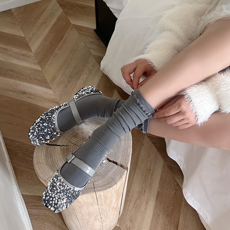 White Ballet Ruffles Stockings Girls Fashion Cotton High Tube Socks Women Sweet Lolita Bowknots JK Short Socks Various Style