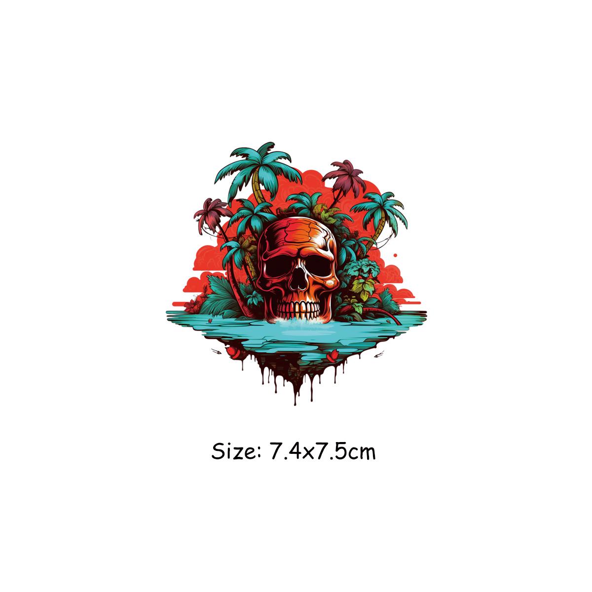 

Гладильные наклейки, летние сахарные черепа, теплопередающие парчи, пуховое пальто, термопереносные термоклеевые наклейки «сделай сам»,