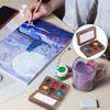 Compact Watercolor Palette Walnut Wood Pocket Palette Mixing Paint Tray  Sketch Painting
